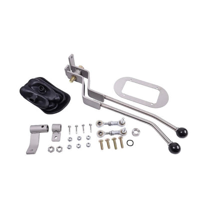 Stainless Twin-Stick Shifter With Boot NP205GM8 compatible with GM NP205 8-Bolt Transfer Case