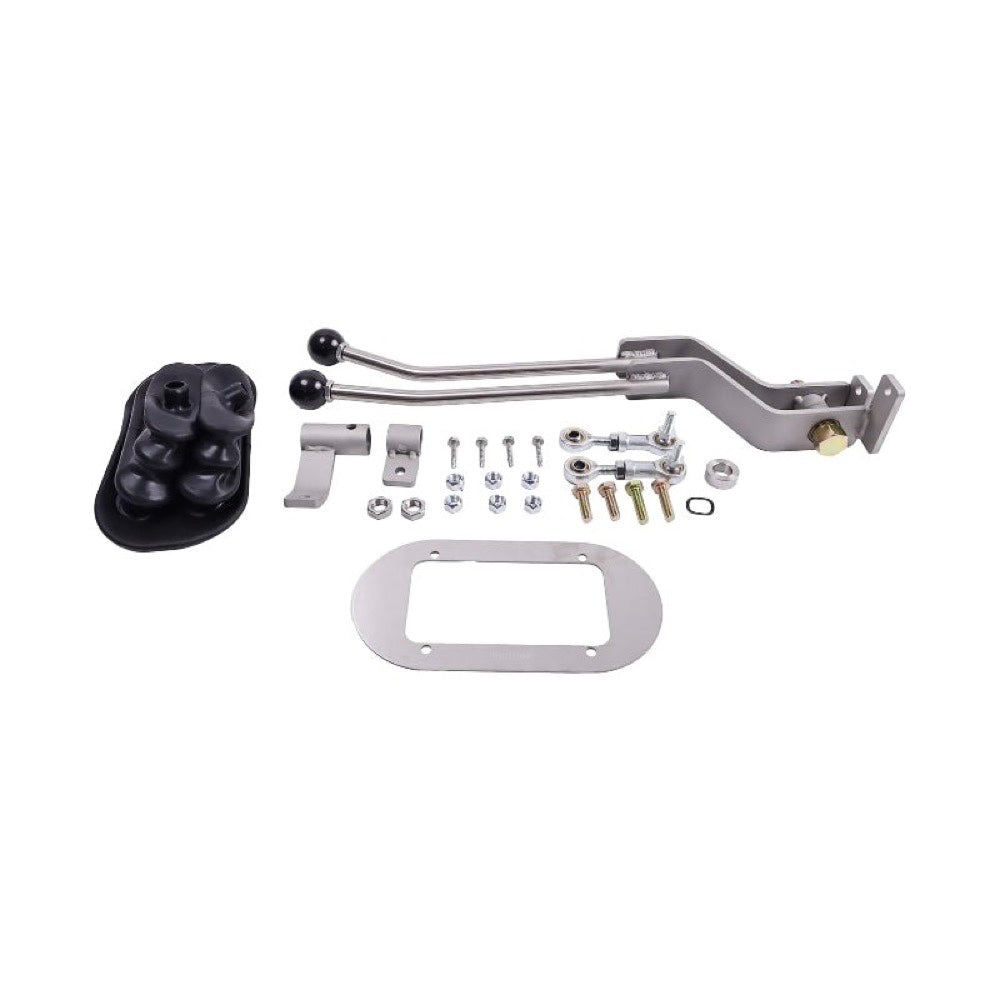 Stainless Twin-Stick Shifter With Boot NP205GM8 compatible with GM NP205 8-Bolt Transfer Case