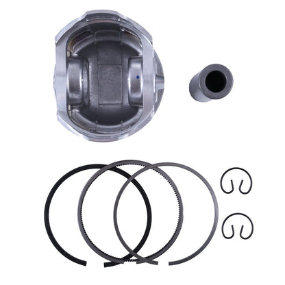 Standard Piston With Ring 1G868-21110 compatible with Kubota Engine V2403 IDI Tractor L3830D BX2670 M7060D Loader R520S1T3 Excavator KX018-4
