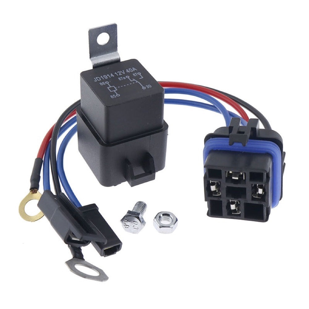 Starter Relay Kit AM107421 for use with Kawasaki Engine FC420V John Deere Tractor 130 160 165 170 175 180 185 316 Mower GX75 GX95 RX63 SX75 SX95 SRX75 SRX95