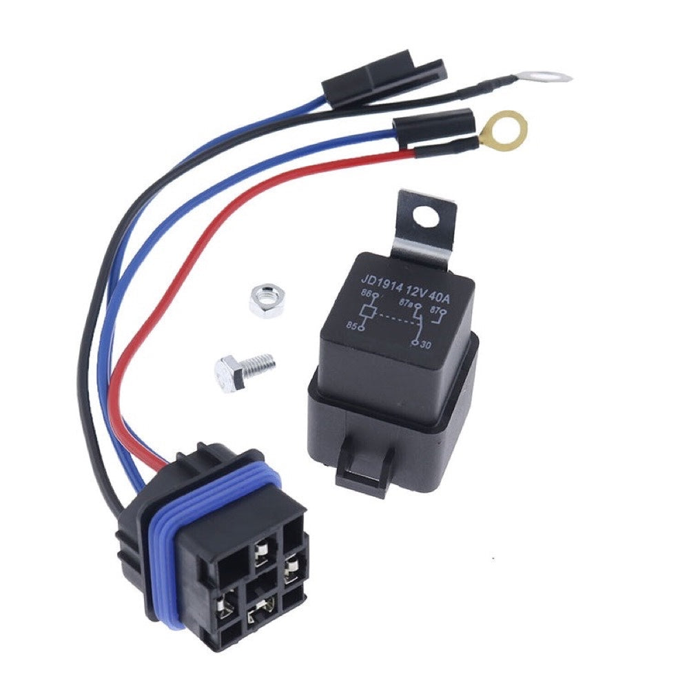 Starter Relay Kit AM107421 for use with Kawasaki Engine FC420V John Deere Tractor 130 160 165 170 175 180 185 316 Mower GX75 GX95 RX63 SX75 SX95 SRX75 SRX95
