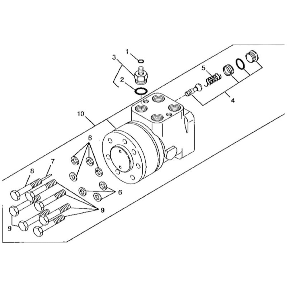 Steering Motor Valve RE239222 for use with John Deere Tractor 5085M 5076E 5082E 5090E 5415 5104 5220 5300 5320 5400 5420 5520 5600 5610 5700 6403 6603