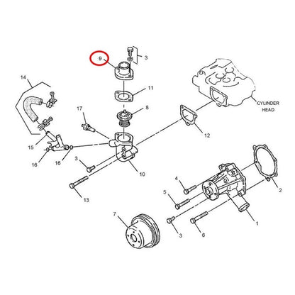 Thermostat Cover 223-0301 fits Mitsubishi Engine L3E Caterpillar CAT Excavator 301.6C 301.8C