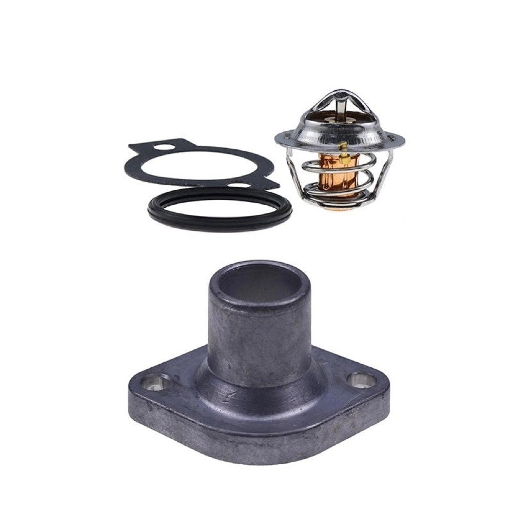 Thermostat Kit & Cover CH15536 CH15535 compatible with Yanmar Engine 3TNE74 3TNV76 John Deere Tractor 1050 4100 4110 850 856 900HC 950