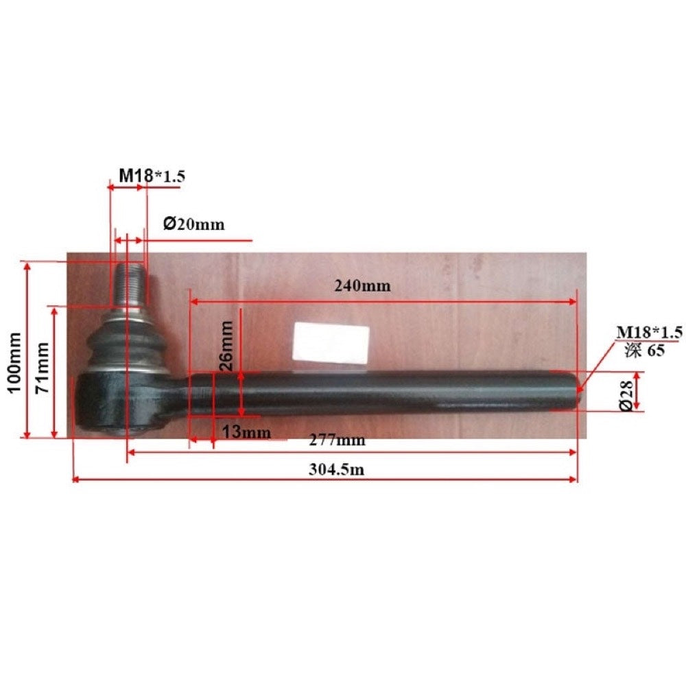 Tie Rod 401054A1 fits CASE Loader 570MXT 570NEP 570NXT 580M 580N 580N EP 580SM 580SM+ 580SN 590SM 590SM+ Forklift 585G 586G 586H 588G 588H