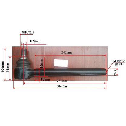 Tie Rod 401054A1 fits CASE Loader 570MXT 570NEP 570NXT 580M 580N 580N EP 580SM 580SM+ 580SN 590SM 590SM+ Forklift 585G 586G 586H 588G 588H