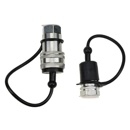 TL37 1/2" NPT Thread 1/2 Ag Hydraulic Quick Connect Coupler Poppet Valve Pioneer fits Bobcat Caterpillar Kubota CASE JCB Thomas Gehl Volvo ASV Tractor Skid Steer