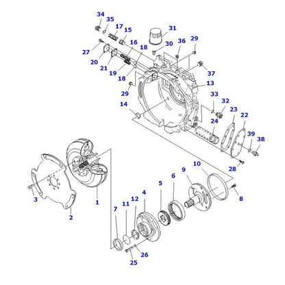 Torque Converter 30B-13-11110 compatible with Komatsu Engine 4D94LE 4D92E Komatsu Forklift FD10-18-20 FD20-16 FD25-16 FD30-16 FG20-16 FG25-16 FG30-16 FG35A-16