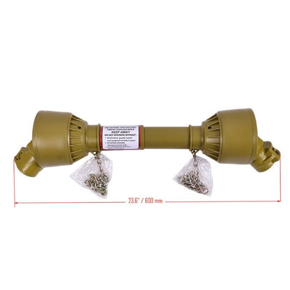 Tractor PTO Shaft Driveshaft compatible with 1-3/8" x 6 Spline Both Ends 19.7"-23.6" Length Series 1