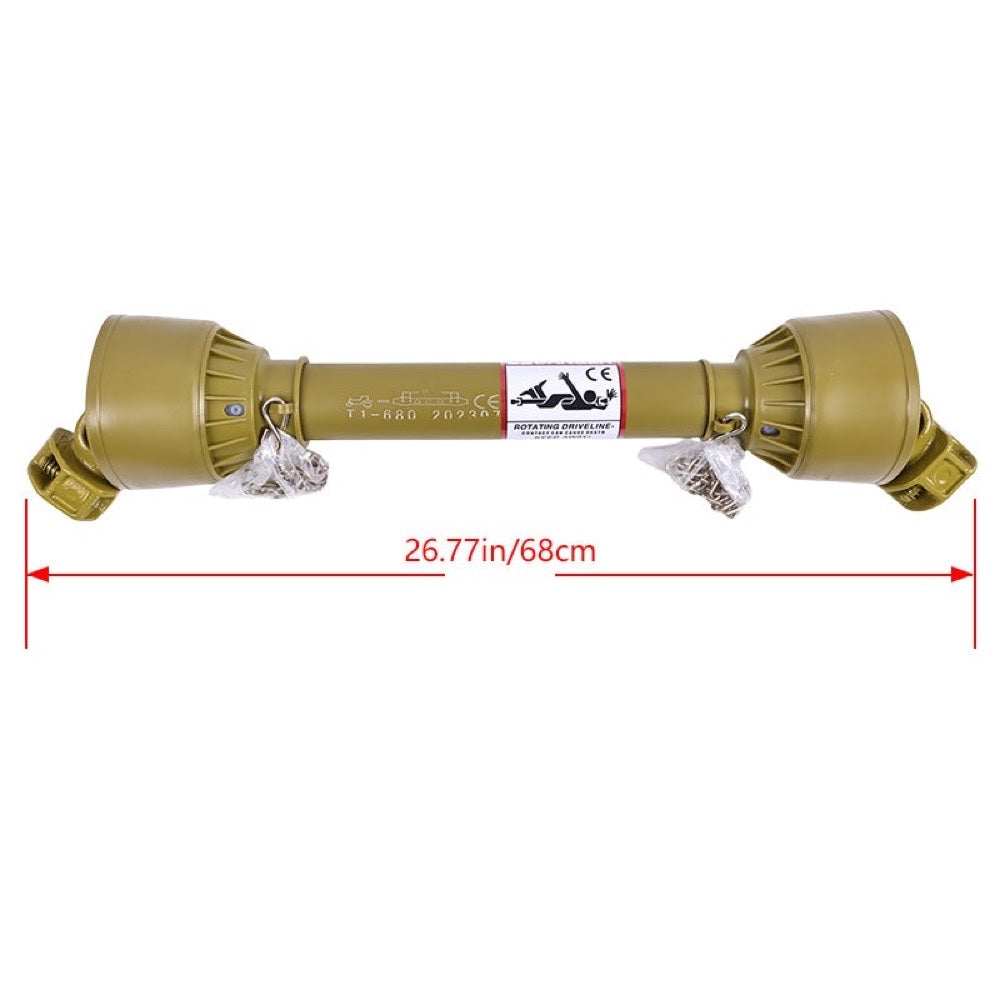 Tractor PTO Shaft Driveshaft for use with 1-3/8" x 6 Spline Both Ends 26.8"-35.4" Length Series 1