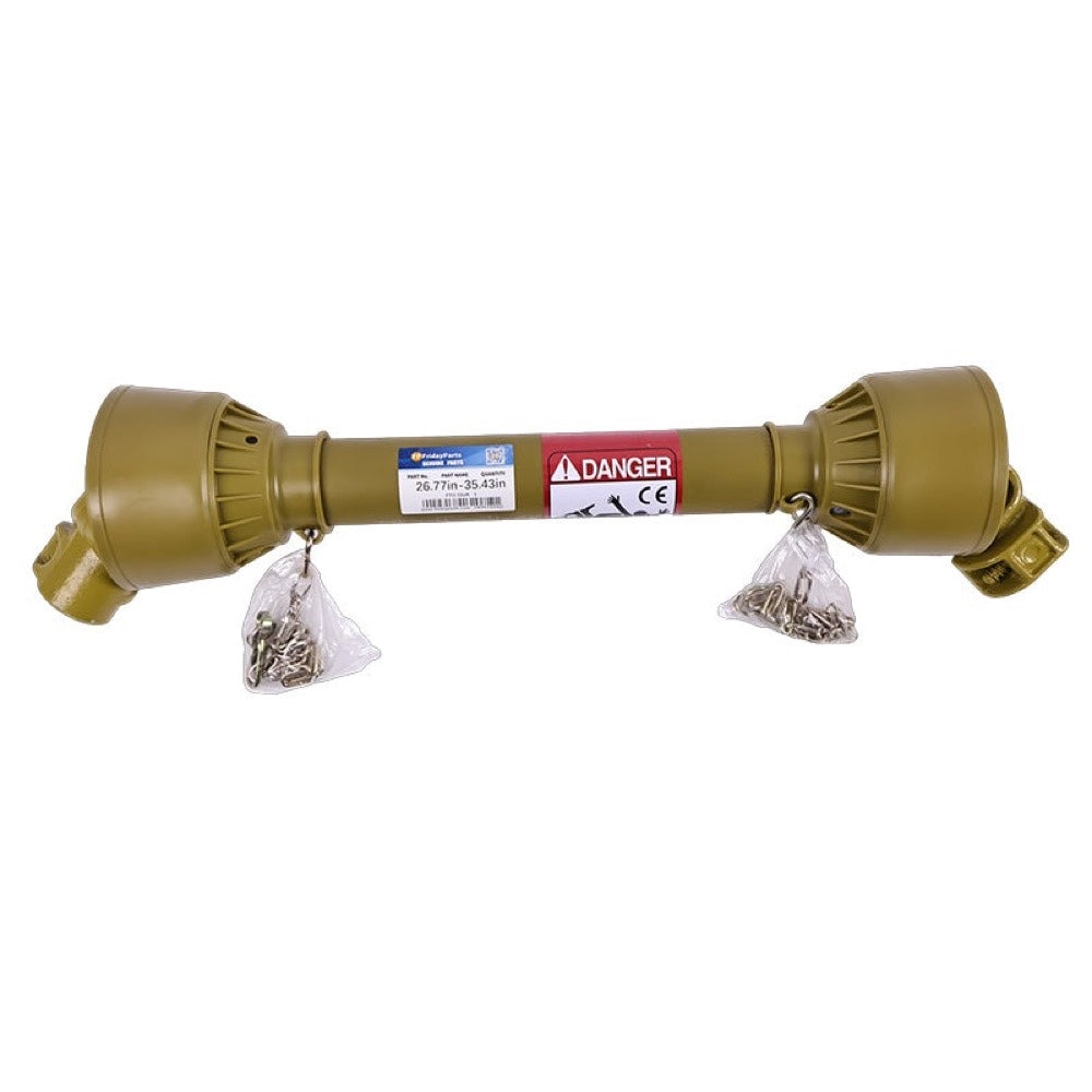 Tractor PTO Shaft Driveshaft for use with 1-3/8" x 6 Spline Both Ends 26.8"-35.4" Length Series 1