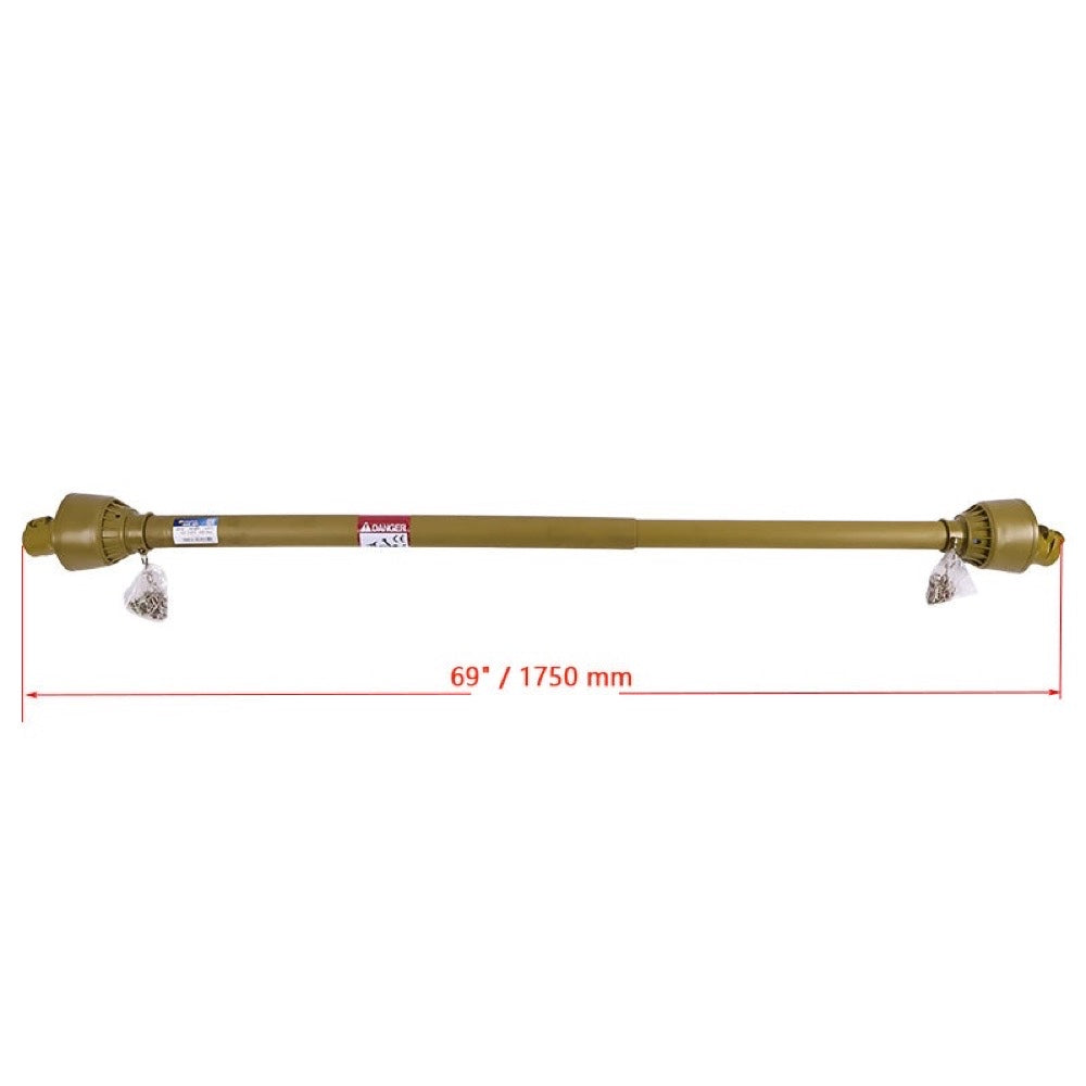 Tractor PTO Shaft Driveshaft fits 1-3/8" x 6 Spline Both Ends 47"-69" Length Series 1