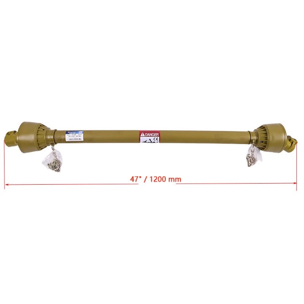 Tractor PTO Shaft Driveshaft fits 1-3/8" x 6 Spline Both Ends 47"-69" Length Series 1