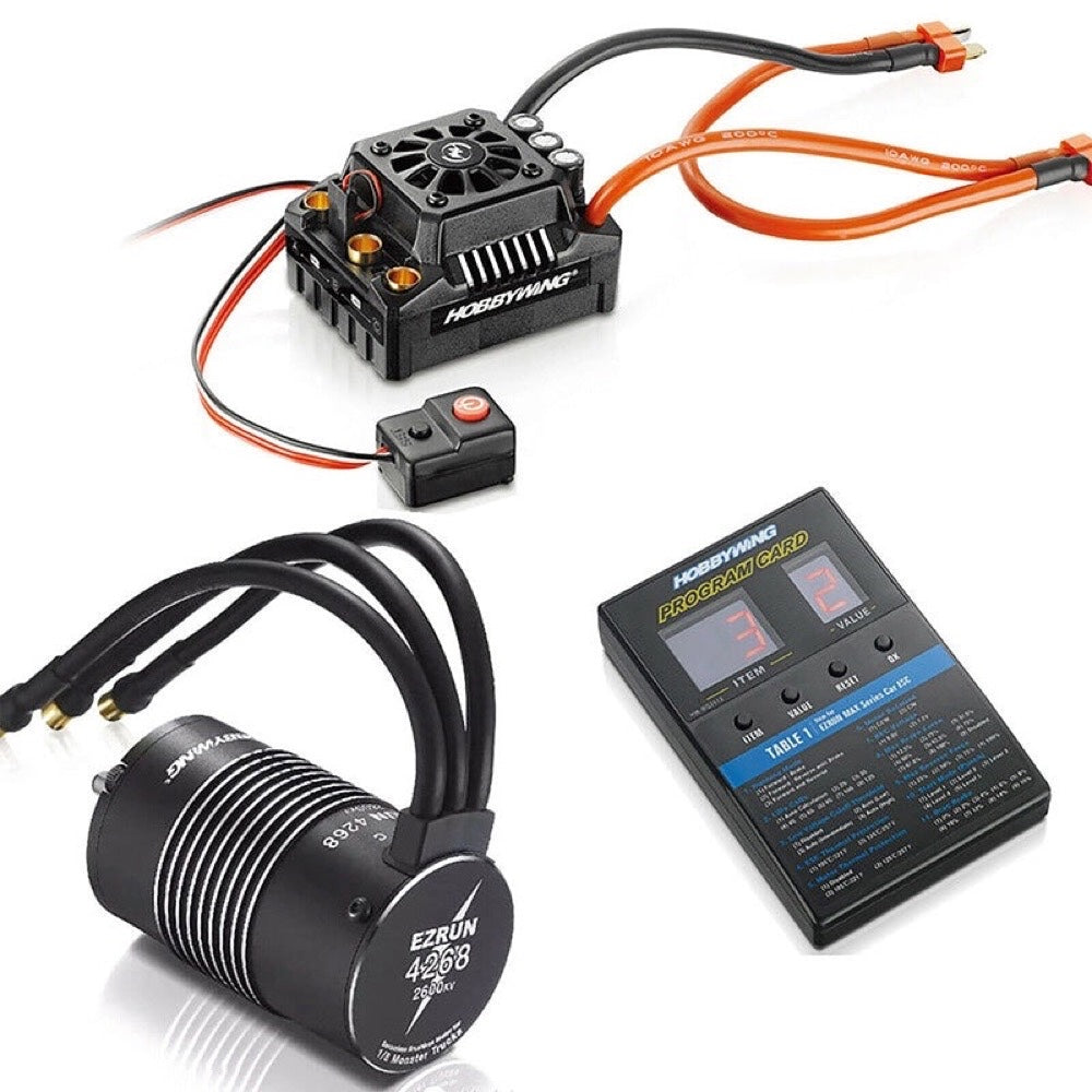 TRX Plug Hobbywing EZRUN-MAX8-V3 150A Waterproof Brushless ESC 4268 KV2600 Motor Card