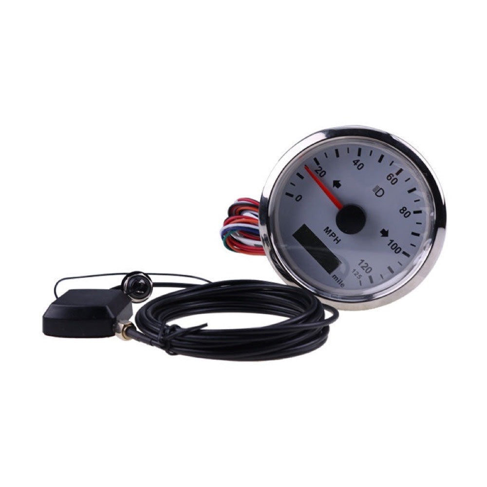 Universal GPS Speedometer 125MPH Odometer Adjustable fits Boat Car Truck Motorcycle 3 3/8 12V 24V with Backlight