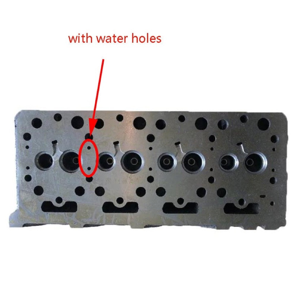 V1902 V1902B Engine Complete Cylinder Head & Gasket Kit compatible with Kubota KX151 K101 Excavator L3350 Tractor R400 Wheel Loader With Water Holes
