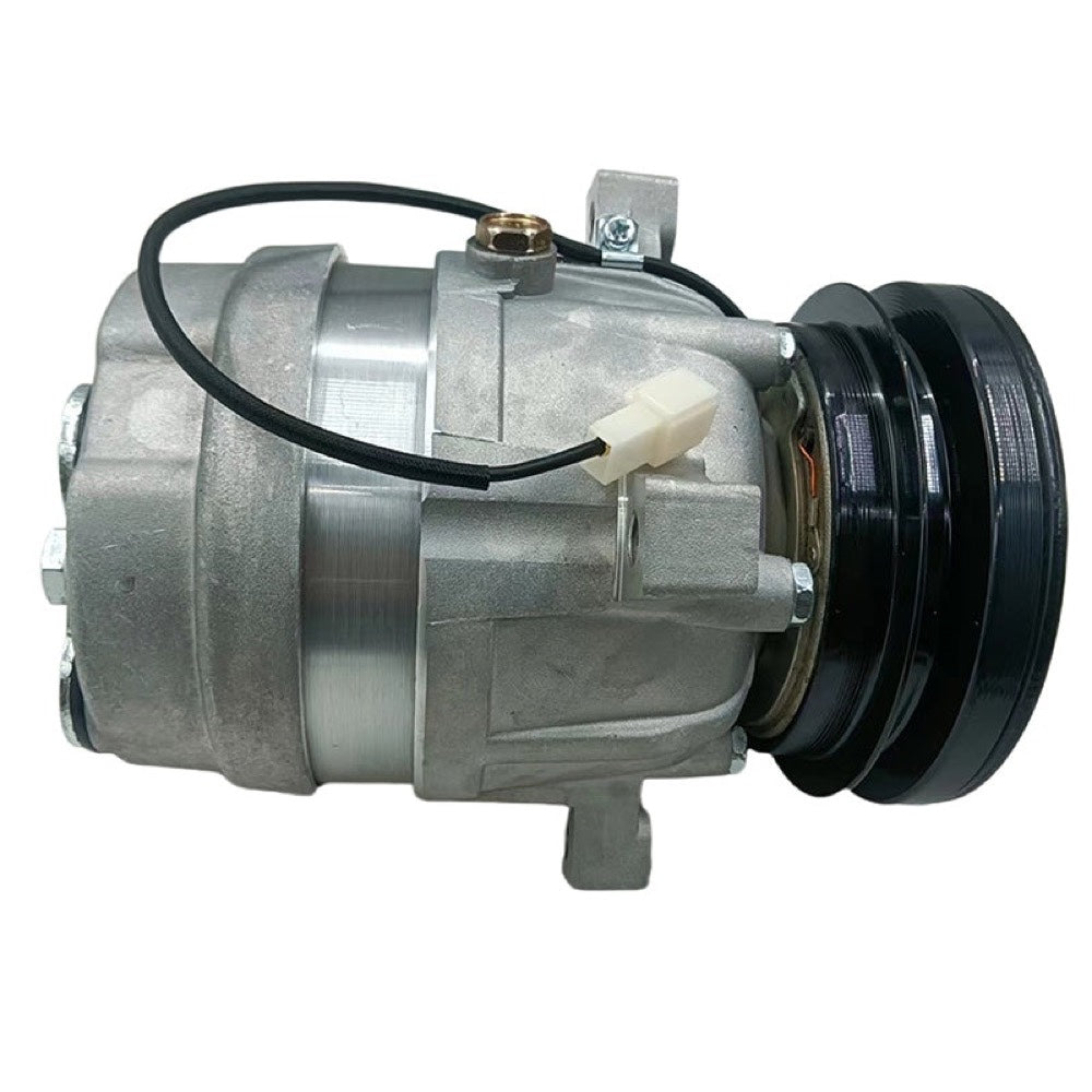 V5 A/C Compressor 5110511 compatible with Mahindra 2555 Kioti DK45 DK55 DK65C DK901C Tractor Bobcat E80 Excavator