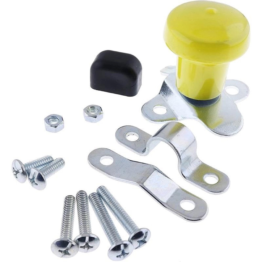 Yellow Steering Wheel Spinner Knob WSV123Y with Rubber Sleeve Universal Fitment fits John Deere Ford Case Tractors Woods Spinner and Many More (Adjustable Size)